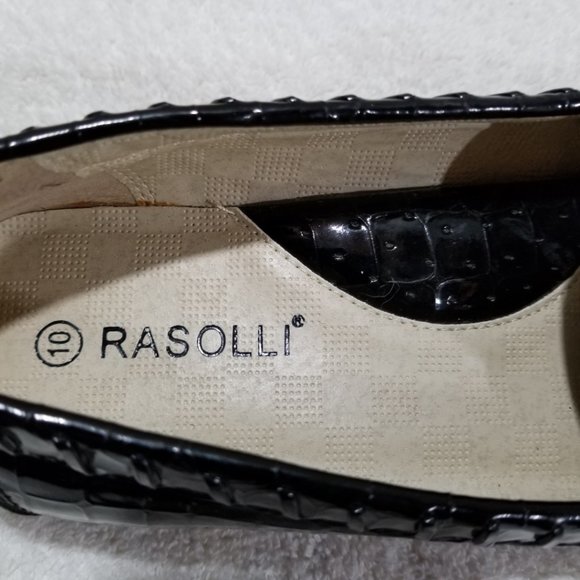 Rasolli  black patent flat shoes - Picture 6 of 7
